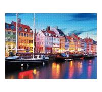 City Rivers Boats Jigsaw Puzzles for Adults 700 Pieces Educational Toys Challenging Game 700 Piece Puzzles for Adults for The Whole for Women Gifts for Men