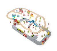 Bigjigs Toys Bigjigs Rail Wooden City Road And Railway Set, Multi