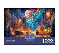 City Scenery 1000Piece JigsawPuzzleResting Snow Leopard ForAdults Challenging Brainteasing Age12+byth ThemeFlowersandBirds Fun, Challenging 38x26cm/1000pcs