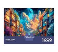City Scenery 1000Pieces JigsawPuzzlesEnchanted Cosmic City ForAdult Colourful Brainteasing Age12+byth ThemeFlowersandBirds Fun, Challenging 38x26cm/1000pcs