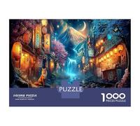 City Scenery 1000Pieces JigsawPuzzlesMystical Cosmic Town ForAdults Colourful Brainteasing Age12+byth Challenging The Impossible Difficult Game Fun, Challenging 38x26cm/1000pcs