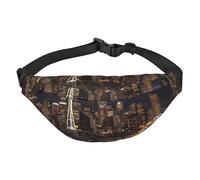 City Seattle Fanny Pack for Men Women Crossbody Waist Bag Everywhere Belt Bag Wallet Hip Bum Bag with Adjustable Strap Casual Chest Bag for Outdoor Hiking Cycling, Black, One Size