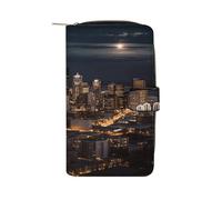 City Seattle Wallet Multifunctional Leather Wallets for Men Compact Long Wallet Credit Card Holder Passport Bag