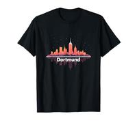 City Skyline Art with Reflection Dortmund T-Shirt