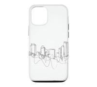 City Skyline Continuous Line Drawing Urban Architecture Case for iPhone 12/12 Pro