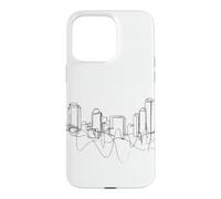 City Skyline Continuous Line Drawing Urban Architecture Case for iPhone 15 Pro Max