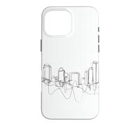 City Skyline Continuous Line Drawing Urban Architecture Case for iPhone 16 Pro Max