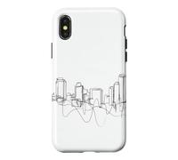 City Skyline Continuous Line Drawing Urban Architecture Case for iPhone X/XS
