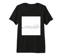 City Skyline Continuous Line Drawing Urban Architecture Premium T-Shirt
