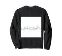City Skyline Continuous Line Drawing Urban Architecture Sweatshirt
