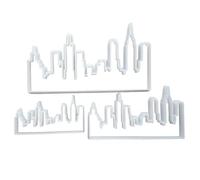 City Skyline New York Shape Cookie Cutter Dough Biscuit Pastry Fondant Sharp Stencil NY The Big Apple Cityscape Horizon Outline (Large)