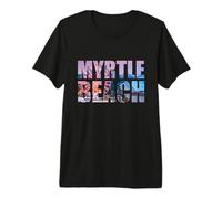 City Skyline with The Skywheel Inside Myrtle Beach Letters Premium T-Shirt