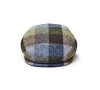 City Sports - Extended Peak - Donegal Tweed Flat Cap (as8, Numeric, Numeric_7_and_1_Half, Blue Green Check)