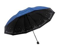 City Starry Sky 10 Bone Black Glue Increased Reinforcement Double Unisex Umbrella umbrella