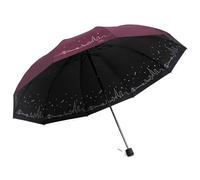 City Starry Sky 10 Bone Black Glue Increased Reinforcement Double Unisex Umbrella umbrella