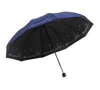 City Starry Sky 10 Bone Black Glue Increased Reinforcement Double Unisex Umbrella umbrella