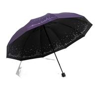 City Starry Sky 10 Bone Black Glue Increased Reinforcement Double Unisex Umbrella umbrella