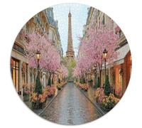 City Street 1000 Piece Jigsaw Puzzle Spring Cherry Blossom Jigsaw Puzzle for Adults Paper for Relaxing 1000pcs (67.5x67.5cm)
