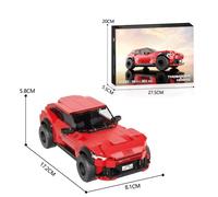 City SUV Vans Fire Truck Patrol Car Container Trailer Model Building Blocks Desk