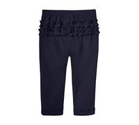 City Threads Girls Ruffle Leggings Pants 100% Cotton Ankle Length Tights Baby Toddler - Made in USA - Blue - 6-9 Months