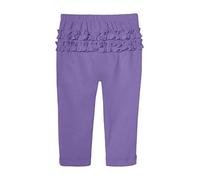 City Threads Girls Ruffle Leggings Pants 100% Cotton Ankle Length Tights Baby Toddler - Made in USA - Purple - 9-12 Months