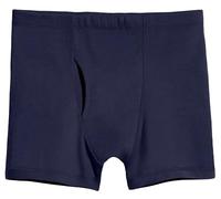 City Threads Organic Cotton Boxer Briefs for Men with Fly Opening, Organic Cotton Mens Underwear, Made in the USA, Navy, XL
