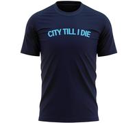 City Till I Die T Shirt Men Supporter Cov Chant Coventry Tee for Football Fan, XXL, Navy