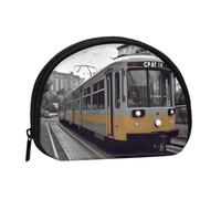 City Train Prints Coin Purse Shell Mini Pouch Wallet Change Bag for Women Girls Kids