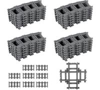 City Train Tracks Set - 33 Pieces City Railway Rails for Train, City Extension Set Tracks Compatible with the Market Leader, Railway Rails Children's Toy