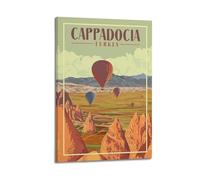 City Travel Cappadocia Turkey Hot Air Balloon Landscape Decorative Painting Canvas Wall Posters And Modern Family Bedroom Decor 16x24inch(40x60cm)