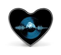 City Tunes Trendy 1″ Metal Badge Heart Form Brooch Pin Tie Decor Clothes Hat Bag Accessory