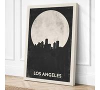 City Under Stars Minimalist Canvas Wall Art Print 30x20 Inch (76 x 51 cm)