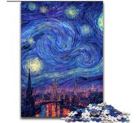 City Under The Night Sky Jigsaw Puzzles for Adults 1000 Piece, Family Fun Games Fun at Home Activities, Birthday Present, Travel Gifts (26x38cm)