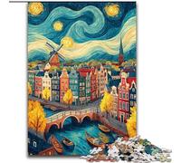City Under The Night Sky Puzzles 1000 Pieces for Teenagers, Suitable for People Aged 14 And Above Home Decoration Gift Ideas (50x75cm)