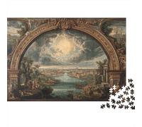 City View through The Arch Jigsaw Puzzles. 1000pcs (75x50cm) Whimsical Challenge Toy for Educational Games Gifts