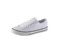 City Walk Lace-Up Canvas Pumps White