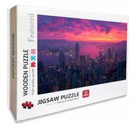 City Wooden Jigsaw Puzzles 48x32in, Sunset Jigsaw Puzzles 3000 Pieces for Adults with Box, Back Lettering Easy to Distinguish, Educational Challenging Game, Summer Decoration, Beautiful Gifts, E-2804