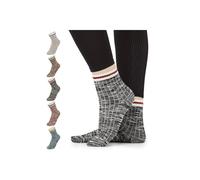 CityComfort Womens Socks, Multipack of Trainer Socks, Ankle Socks for Women Teens, (Contrast Cuff, 4-7)