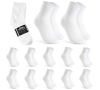 CityComfort Boys Calf Socks, Soft Breathable Teenagers and Kids Socks Pack of 12 (White, 7-10 Years)