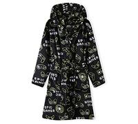 CityComfort Boys Dressing Gown, Gaming Fleece Dressing Gown For Kids 7-14 Years (Black Pattern, 11_years)
