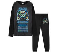 CityComfort Boy's Long Pyjama Set PJ Gaming Nightwear Comfy Soft Sleepwear Gamer in Black | Size: 7-8 Years CityComfort Black 7-8 Years