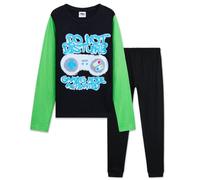 CityComfort Boys Pyjamas Long PJs Set Teens Gaming Nightwear Comfy Loungewear Soft Sleepwear Gamer Gifts for Boys (11-12 Years, Black/Green Gaming)