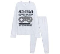 CityComfort Boys Pyjamas Long PJs Set Teens Gaming Nightwear Comfy Loungewear Soft Sleepwear Gamer Gifts for Boys (9-10 Years, Grey Gaming)