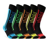 CityComfort Boys Ski Socks Multipack - Kids Thermal Socks for Skiing, Hiking & Outdoor Activities - Black - 5 Pack, 3-6 Years