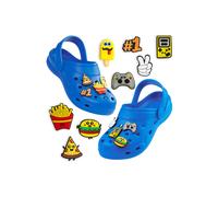 CityComfort Clog Shoes with Removable Charms Slip On Flat Shoes With Strap in Blue | Size: Infant 12.5 CityComfort Blue Infant 12.5