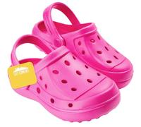CityComfort Clogs for Girls Garden Shoes Tie Dye Summer Slip On with Strap for Beach Pool Indoor Outdoor Holiday Essentials (3 UK, Fuchsia Neon)