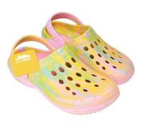 CityComfort Clogs for Women Garden Shoes Tie Dye Summer Slip On with Strap for Beach Pool Indoor Outdoor Holiday Essentials (2.5/3.5 UK, Yellow Tie Dye)