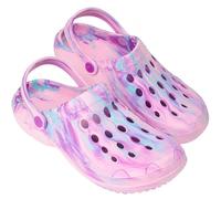 CityComfort Clogs for Women Garden Shoes Tie Dye Summer Slip On with Strap for Beach Pool Indoor Outdoor Holiday Essentials (6/7 UK, Purple Tie Dye)