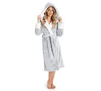 CityComfort Dressing Gown Women, Fluffy Bath Robes for Women, Gifts for Her (XL, Two Tone Light Grey)