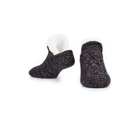 Citycomfort Fluffy Knitted Sock Slippers In Black Black One Size